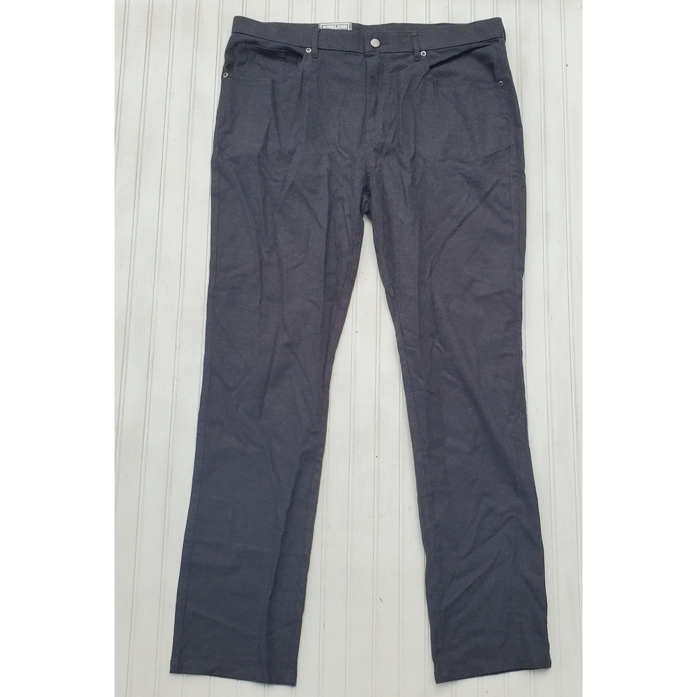 Kirkland Signature Mens Brushed 5-Pocket Pant Charcoal Gray 36x32 Soft Twill